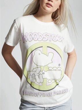 Recycled Karma x Woodstock Graphic Tee | 3 Days of Peace & Music | Size Small